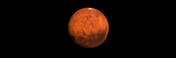 MarsCoin banner — Mars in deep space